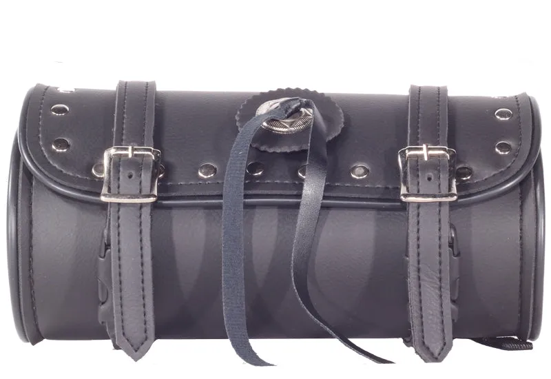 12" PVC Motorcycle Tool Bag With Shiny Studs & Concho
