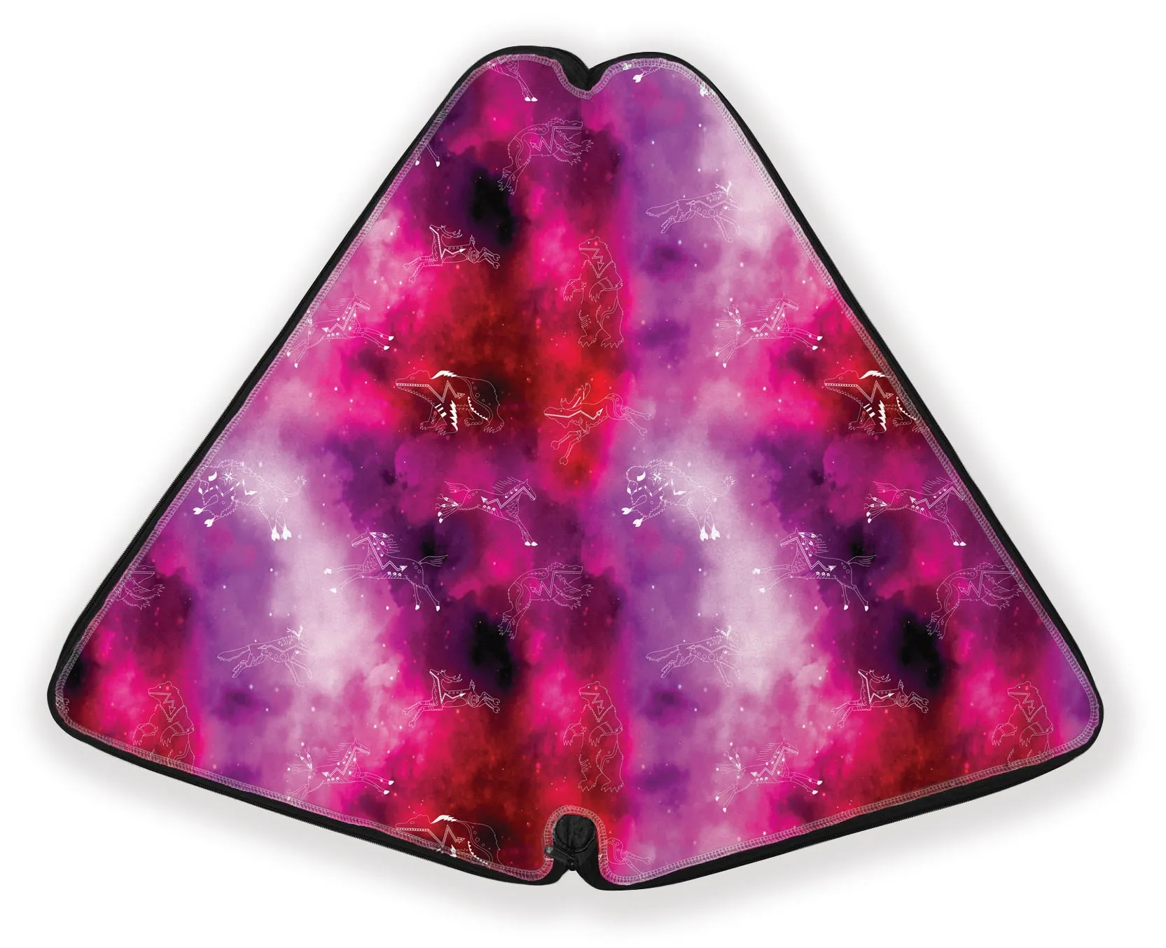 27 Inch Fan Case - Animal Ancestors 8 Gaseous Clouds Pink and Red