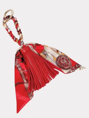 Amelia Tassel Bag Charm Red