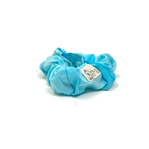 Aqua Watercolor Scrunchie