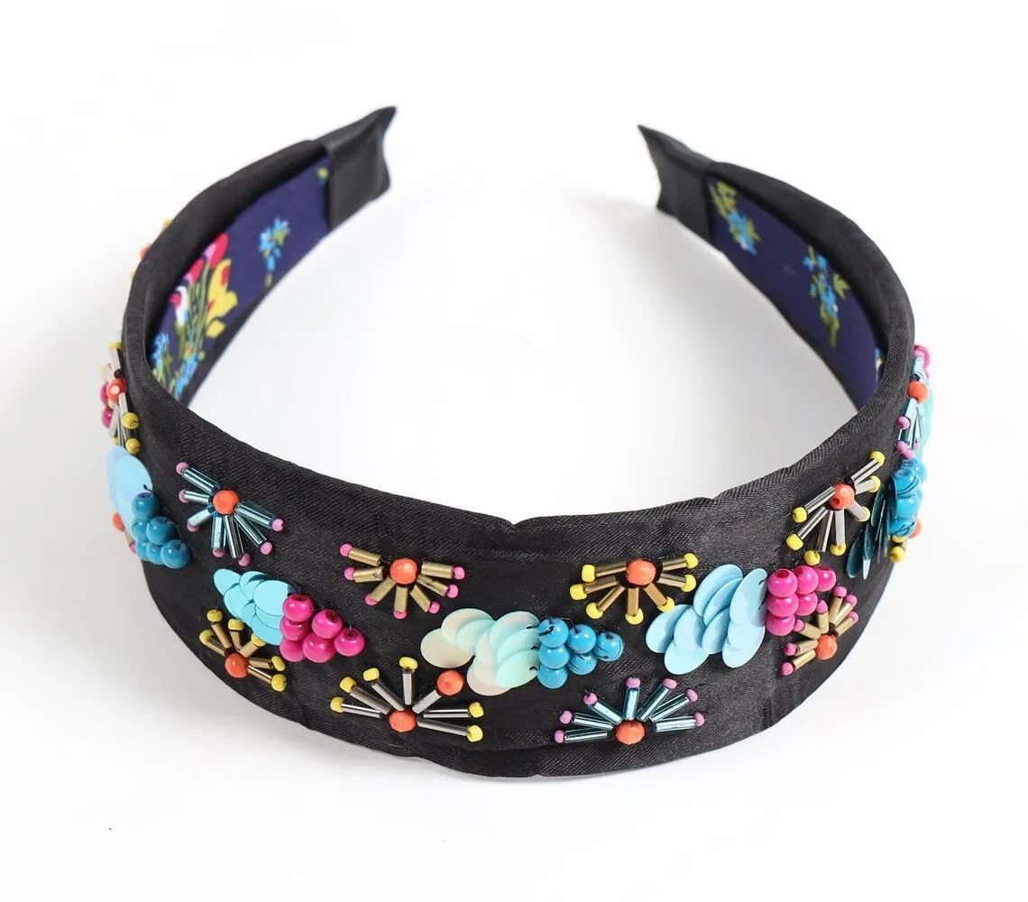 Bead Embroidered Colorful Boho-chic Hairband
