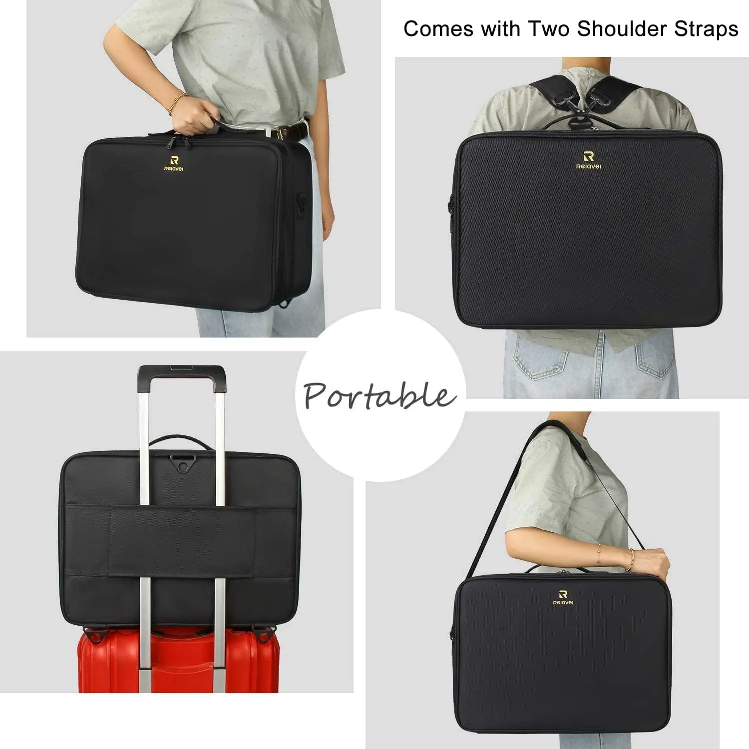 Black Extra Large Makeup Case