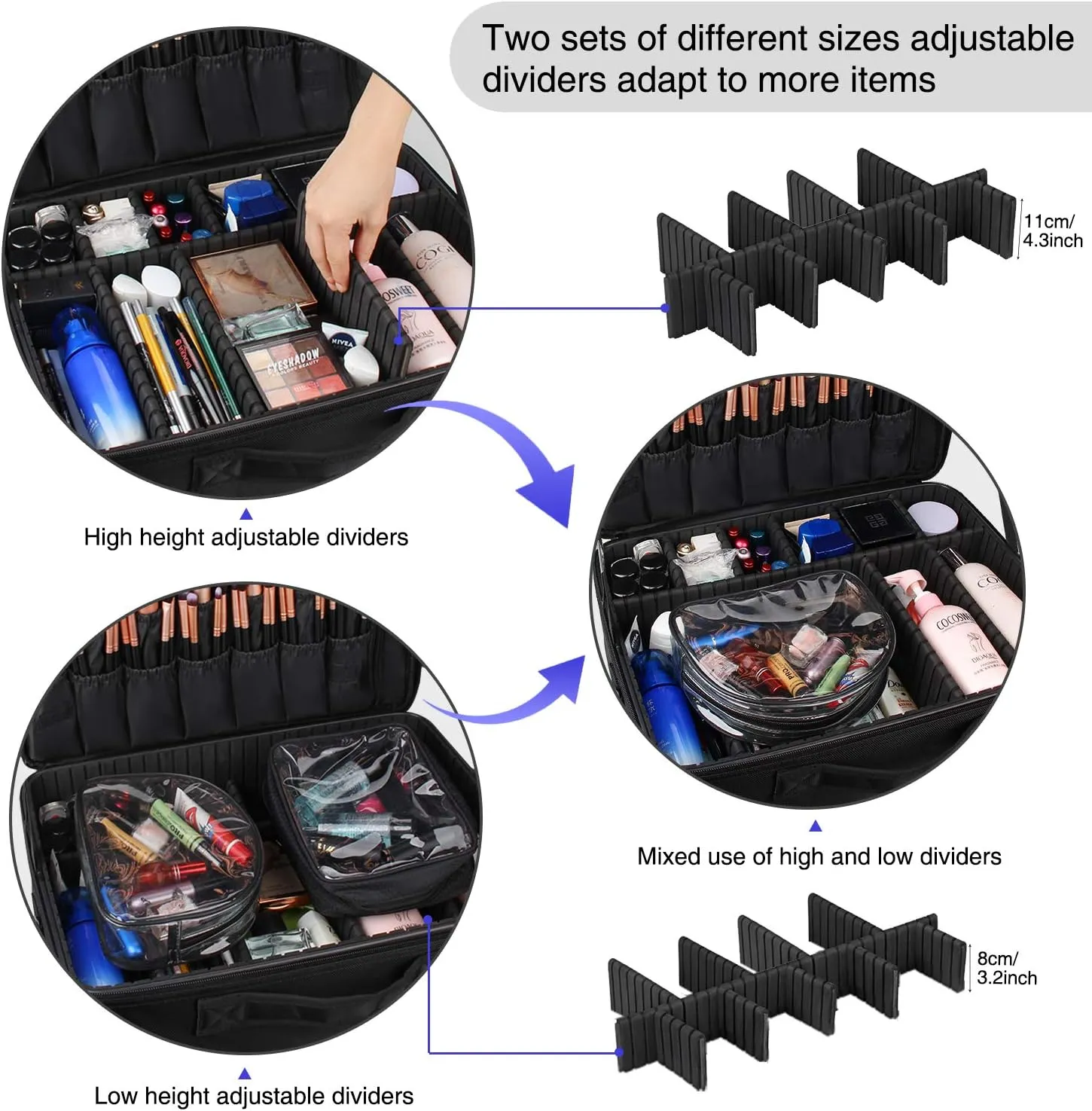 Black Extra Large Makeup Case