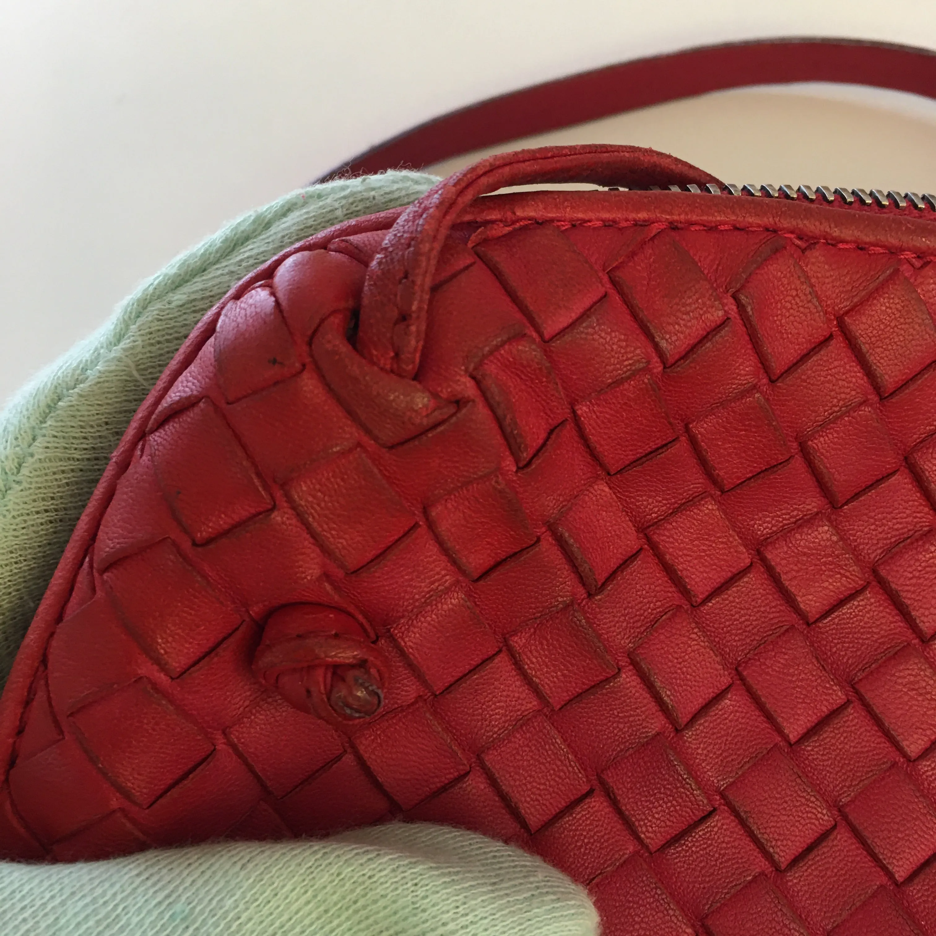 BOTTEGA VENETA Crossbody Bag in Red Leather