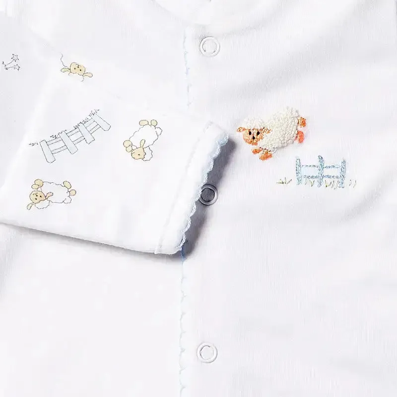 Boys babygrow - Sheep blue