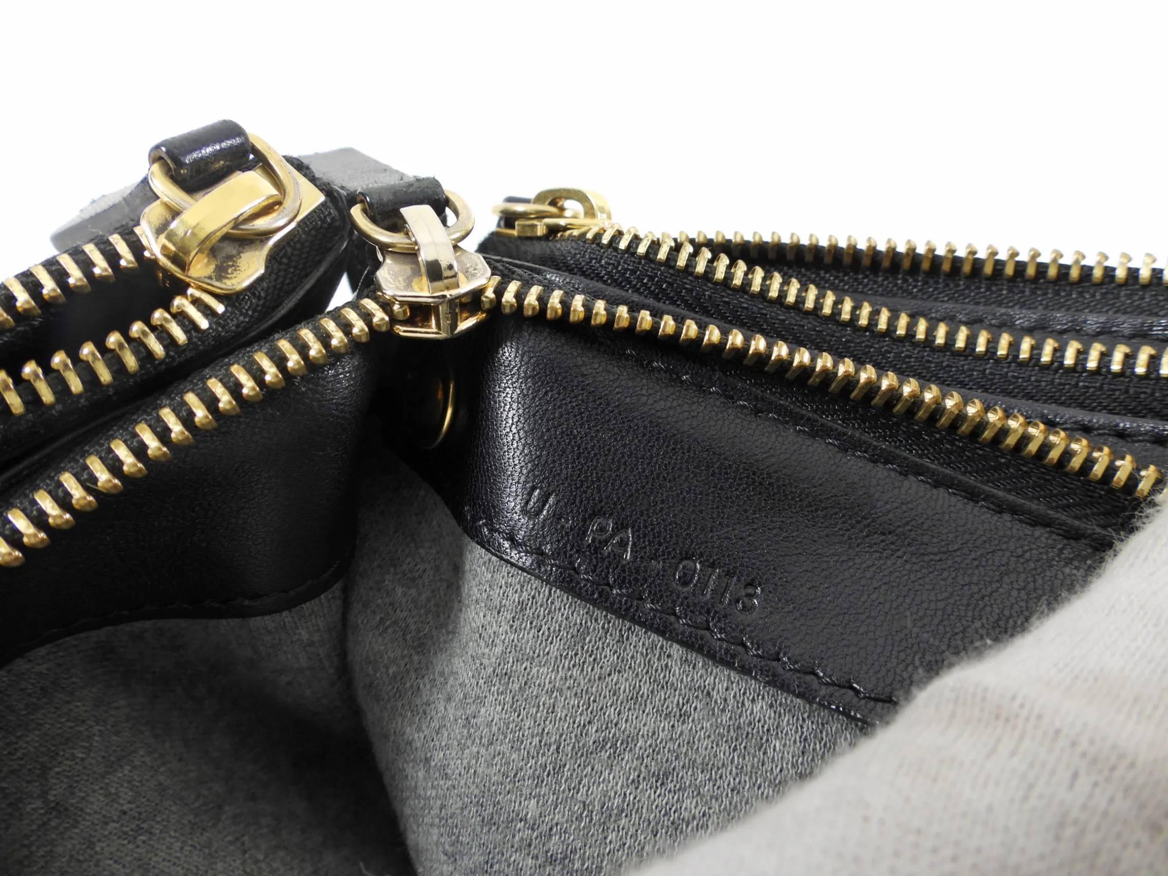 Celine Black Leather Trio Crossbody Bag