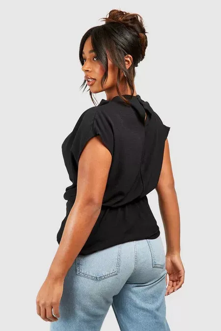 Chic Knot Draped Blouse