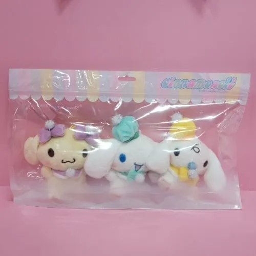 Cinnamoroll Trio 5" Plush Backpack Clips: Cinnamoroll, Milk, Espresso