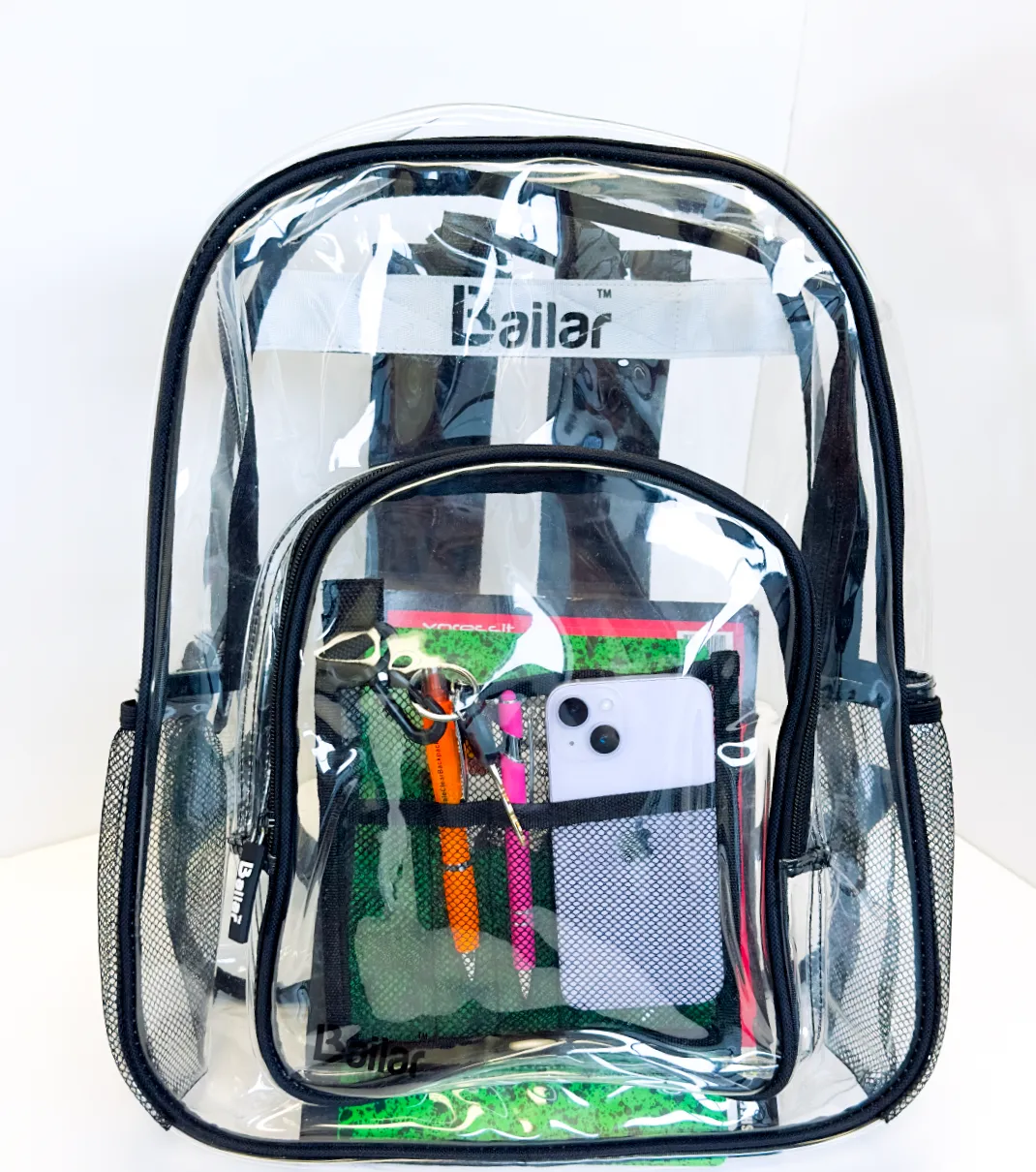 Clear Backpack 12 black