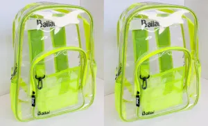 Clear Backpack 2 Green