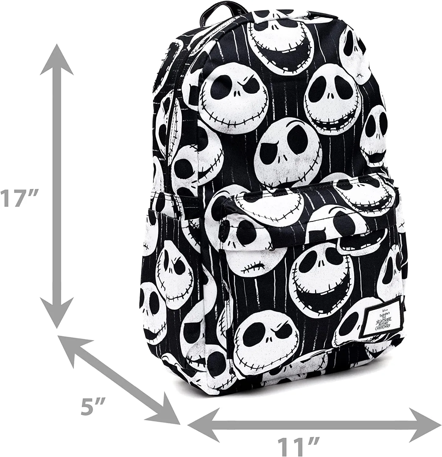 Disney - Nightmare Before Christmas Jack Skellington - 17" Full Size Nylon Backpack - Wondapop
