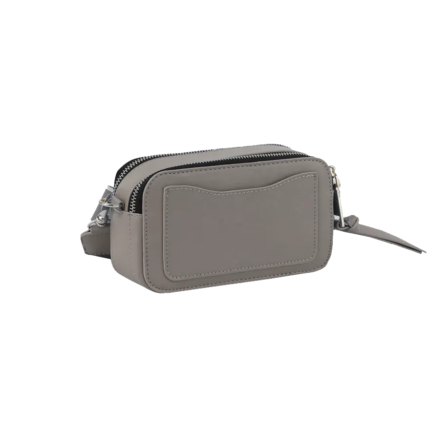 Double-Zip Crossbody Bag - Grey