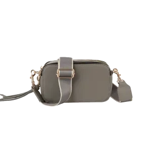 Double-Zip Crossbody Bag - Grey