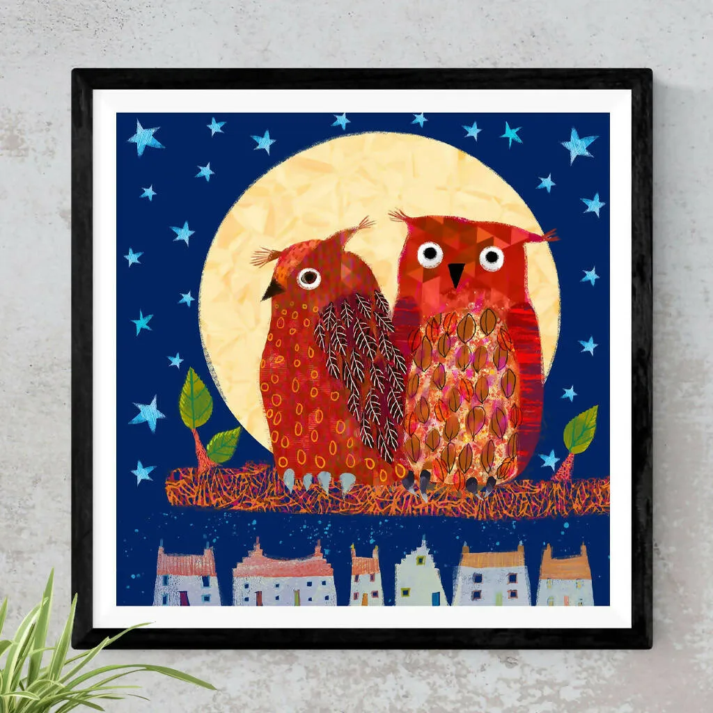 East Neuk Owls - Giclee print