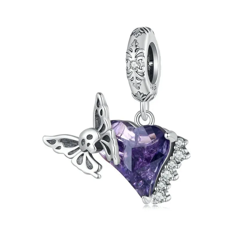 Gorgeous Diamond Skeleton Butterfly Charm