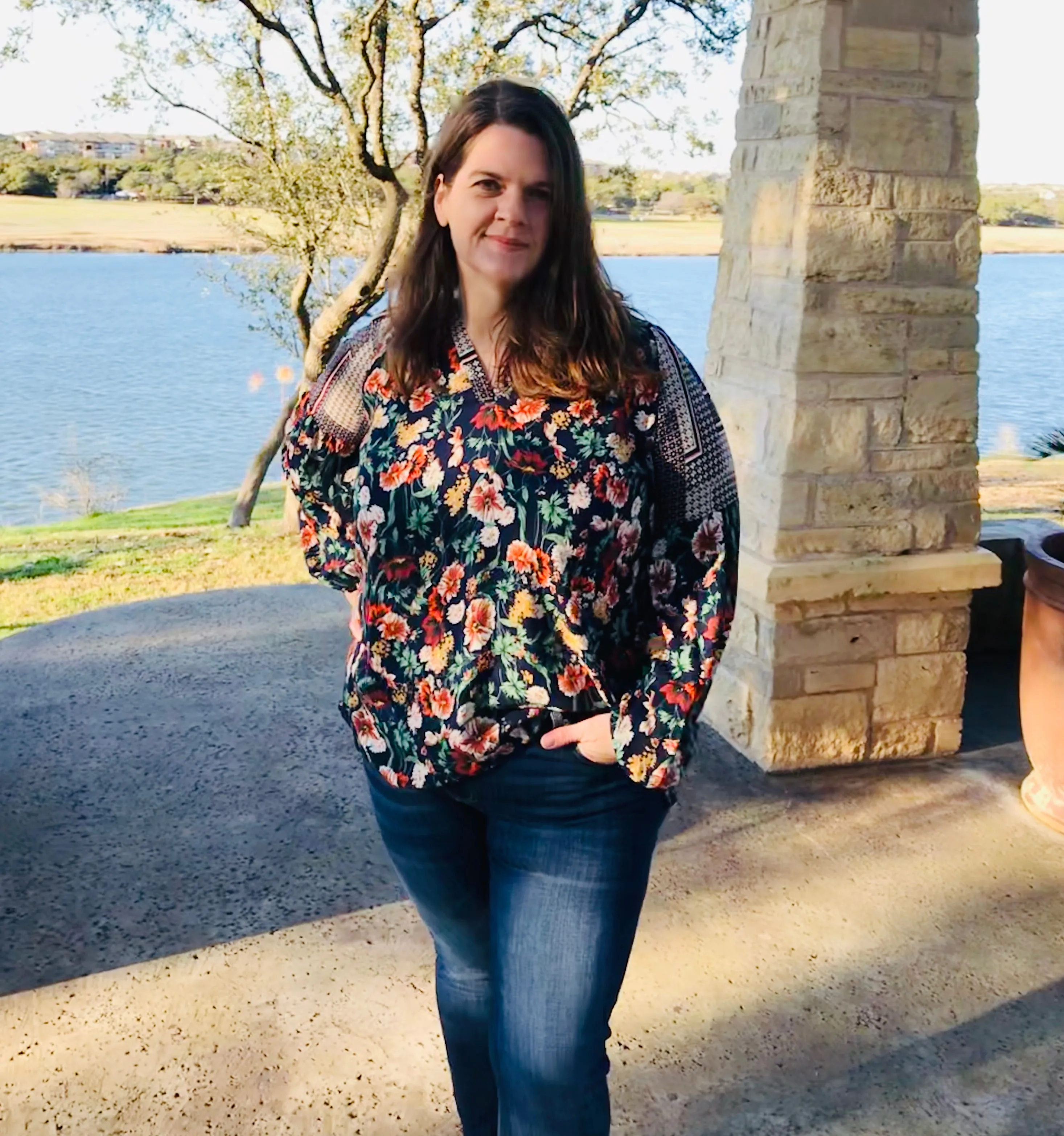 Gorgeous Floral Bubble Sleeve Blouse