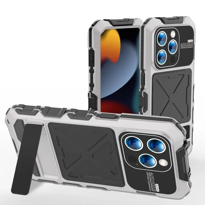 Heavy Duty Military Grade Rugged Phone Case with Kickstand with Screen for iPhone