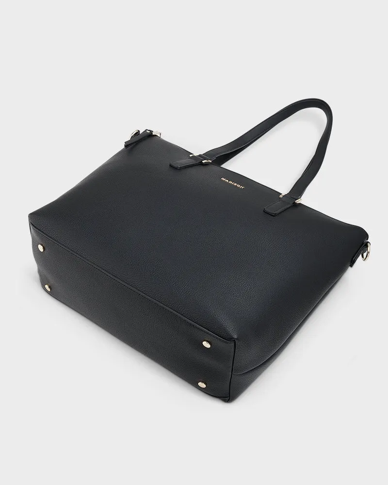 Inga Large Zip Top Tote Bag with Laptop Pocket   Monogram Bag Strap