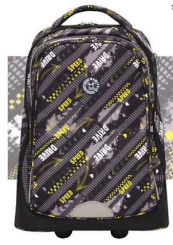 Kids Cartoon Print 19-Inch School Trolley Backpack Travel Bag