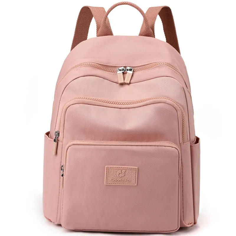 Kids Mini School Backpacks - Black Pink Purple Book Bags For Girls Waterproof Nylon Casual BookBag