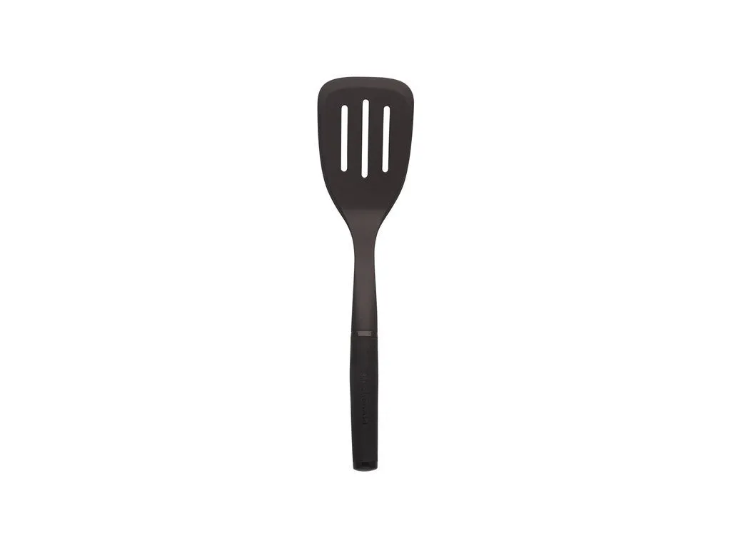 KitchenAid Soft Touch Slotted Turner Nylon Black