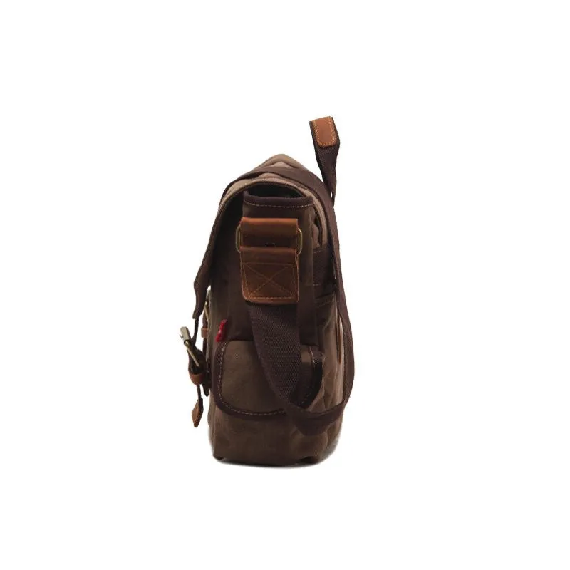 Large Retro Canvas Messenger Bag