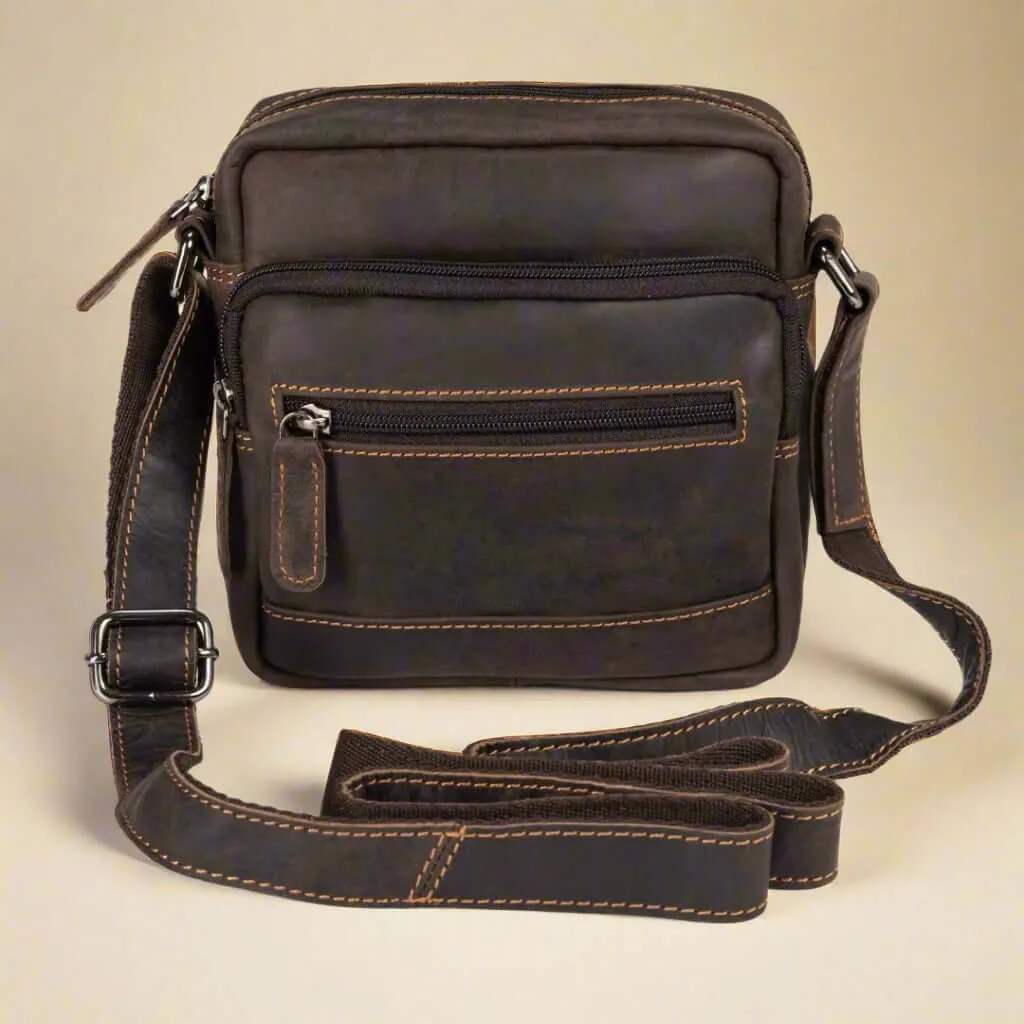 Leather Shoulder Bag Stan- Brown