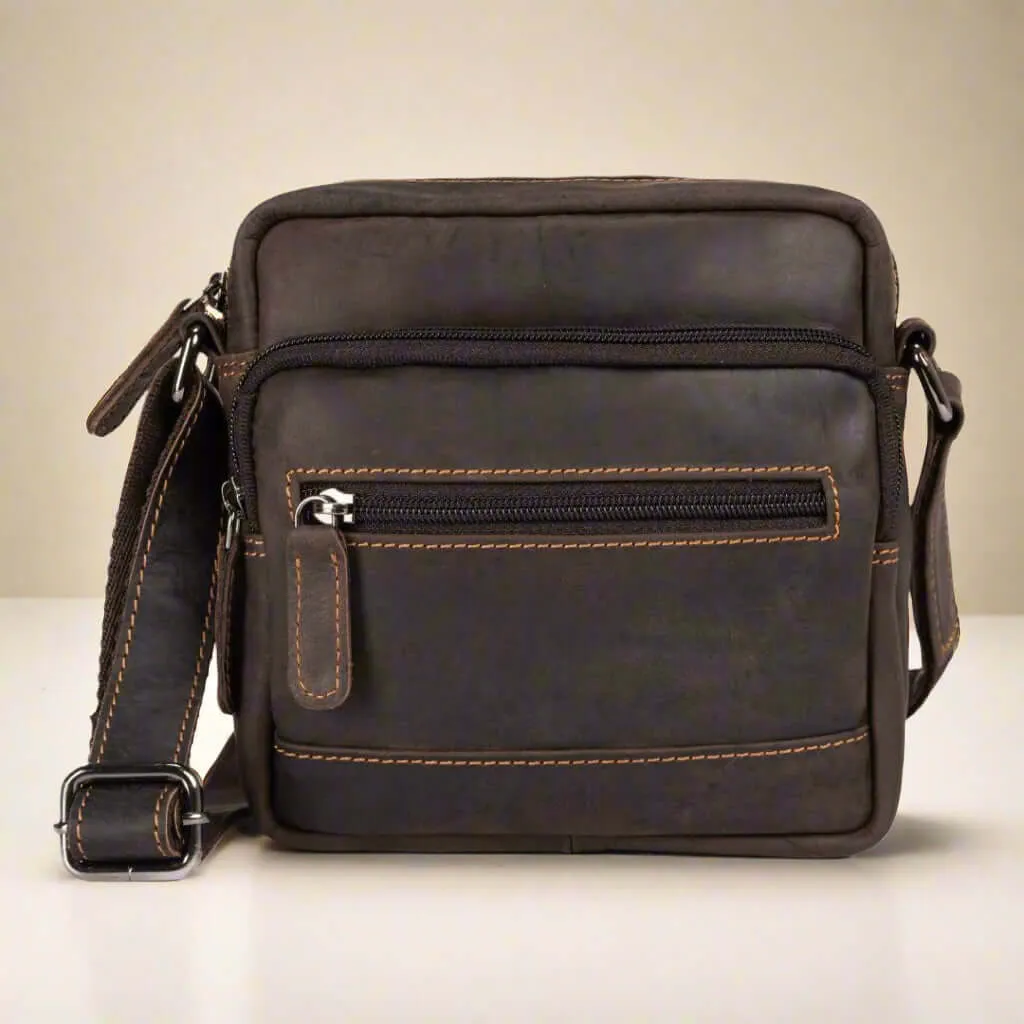 Leather Shoulder Bag Stan- Brown