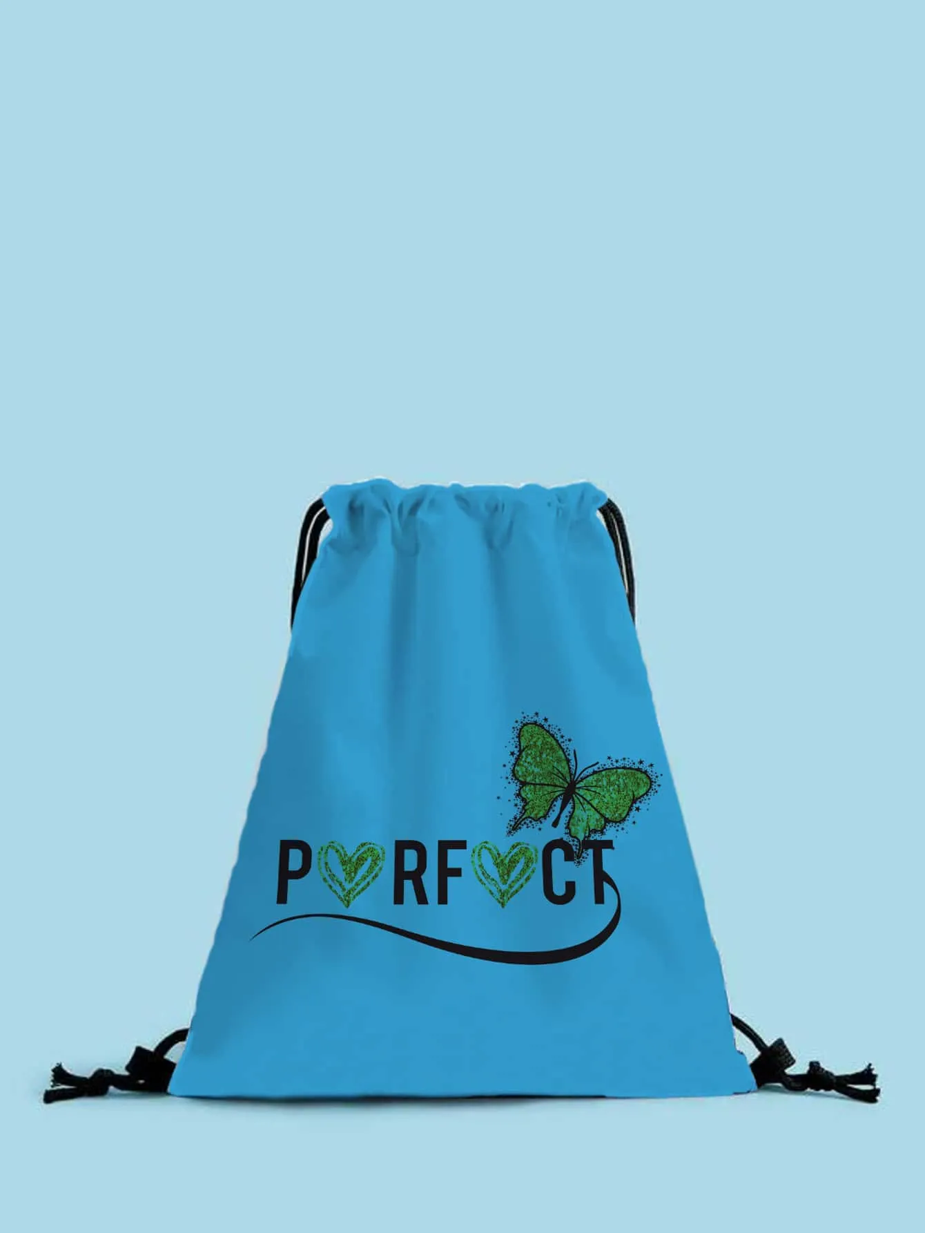 Letter Graphic Drawstring Backpack