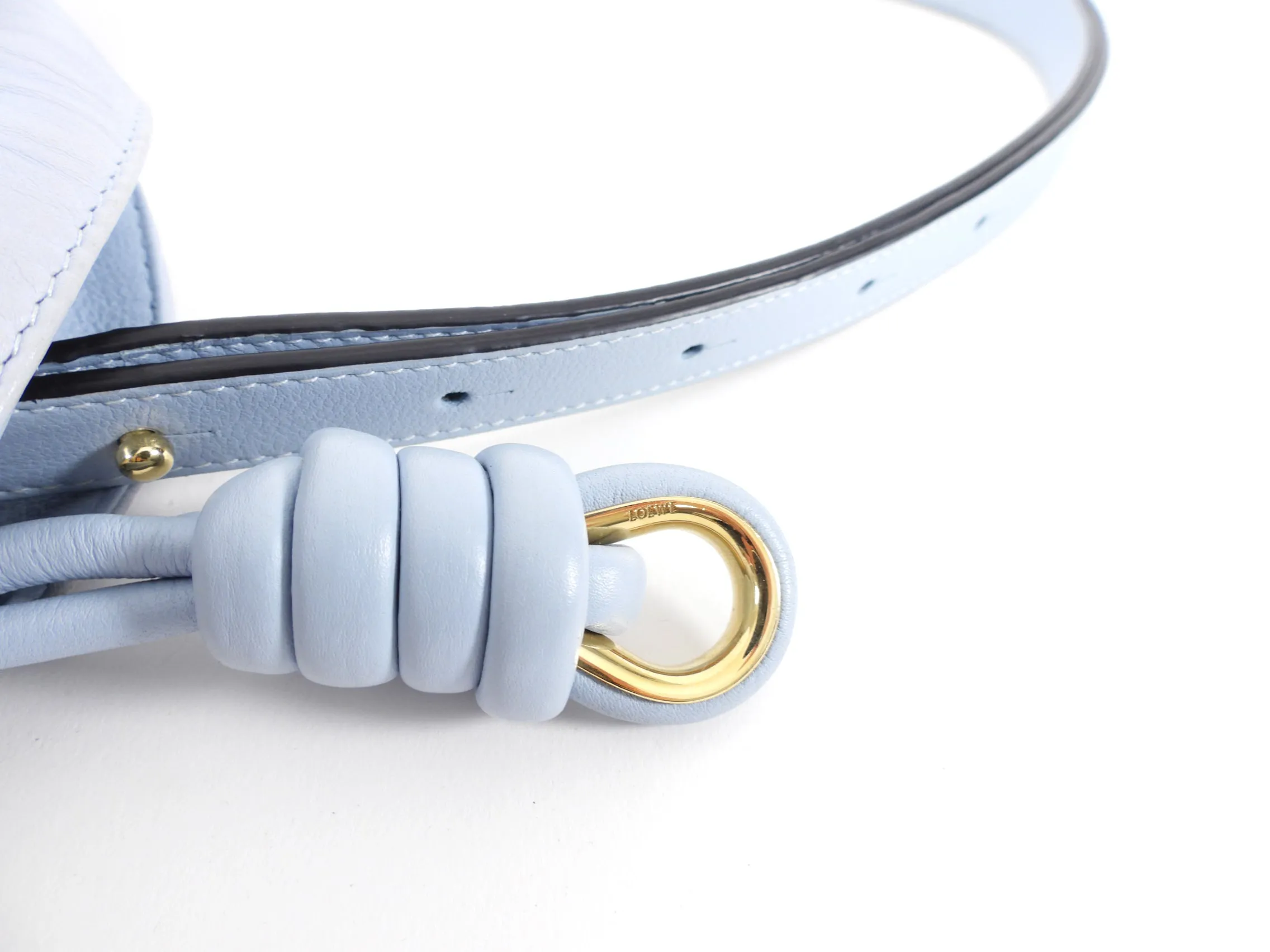 Loewe Pale Light Blue Flamenco Knot Small Bag