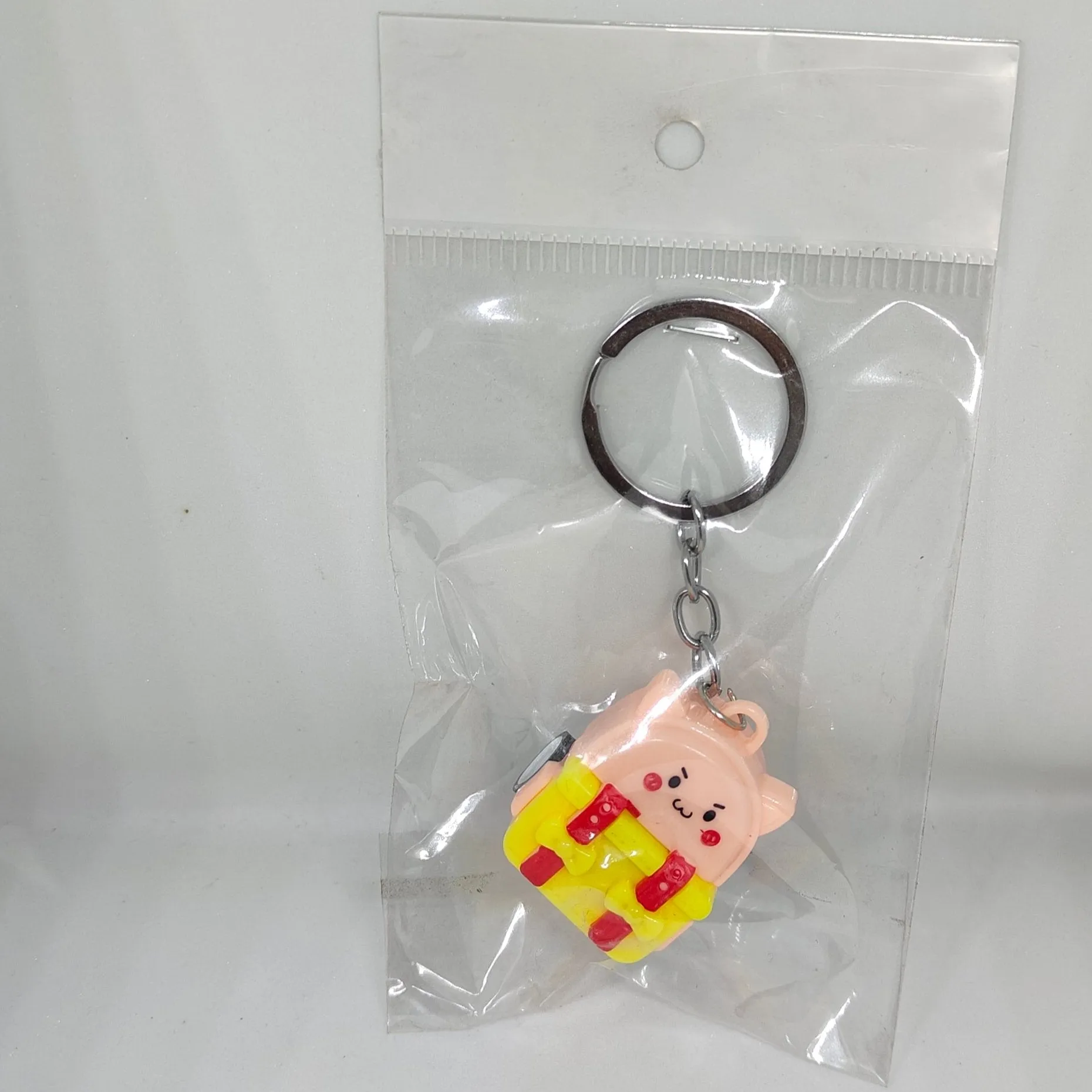 Mini Backpack-Shaped Keychain with Wheels