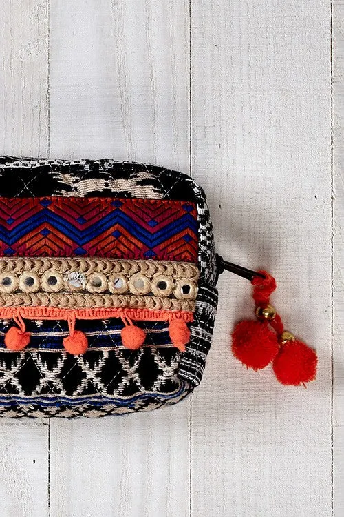 Multi Trimmed Makeup Bag