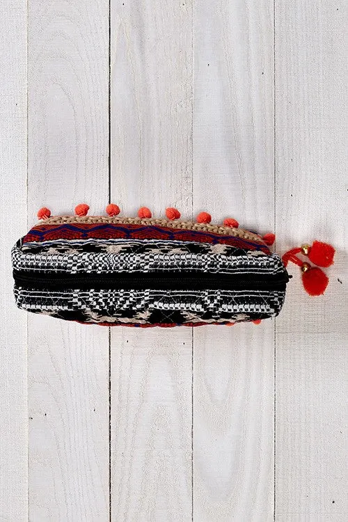 Multi Trimmed Makeup Bag