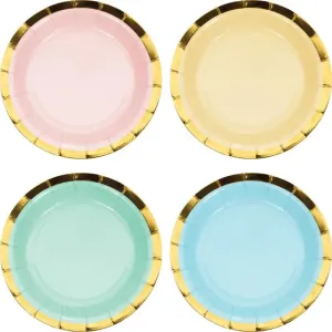 Pastel Celebrations Plates - Lunch 8 Pkt