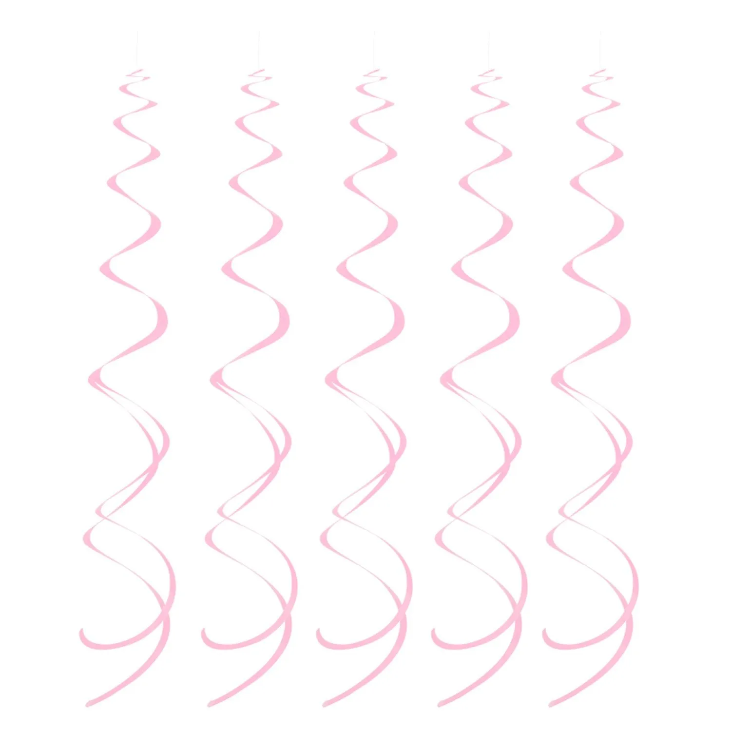Pastel Pink Hanging Swirls 8pk