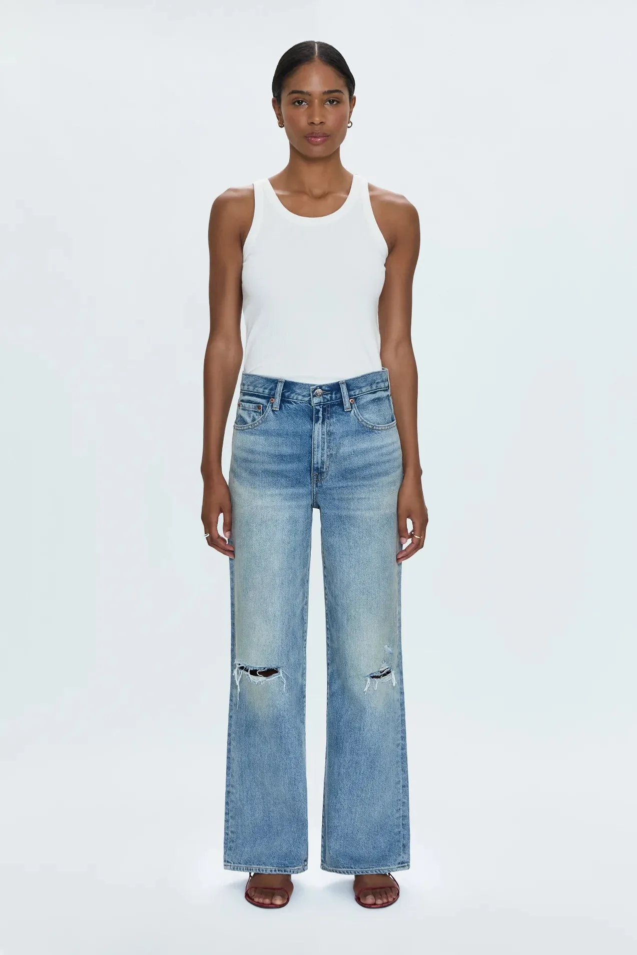 PISTOLA - HENDRIX HIGH RISE RELAXED JEAN APPRENTICE DISTRESSED