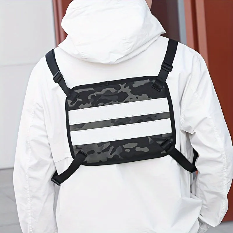 Reflective Camouflage Chest Bag Trendy Running Waist