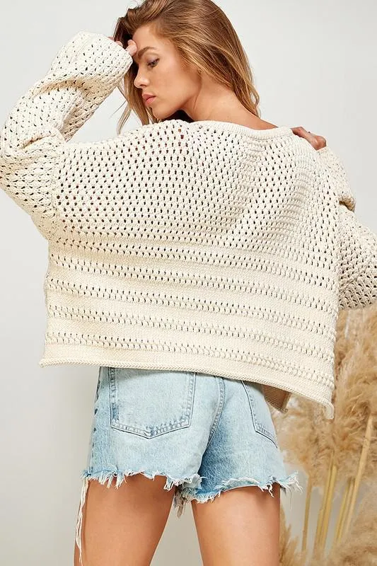 Ribbed Dolman Sweater