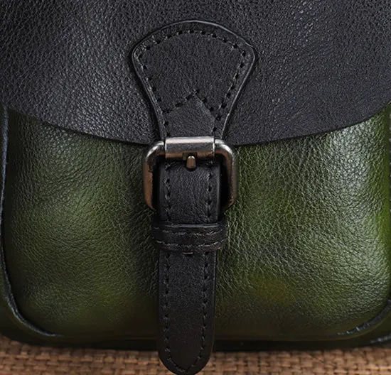 Small Leather Crossbody Purse Black Leather Shoulder Bag