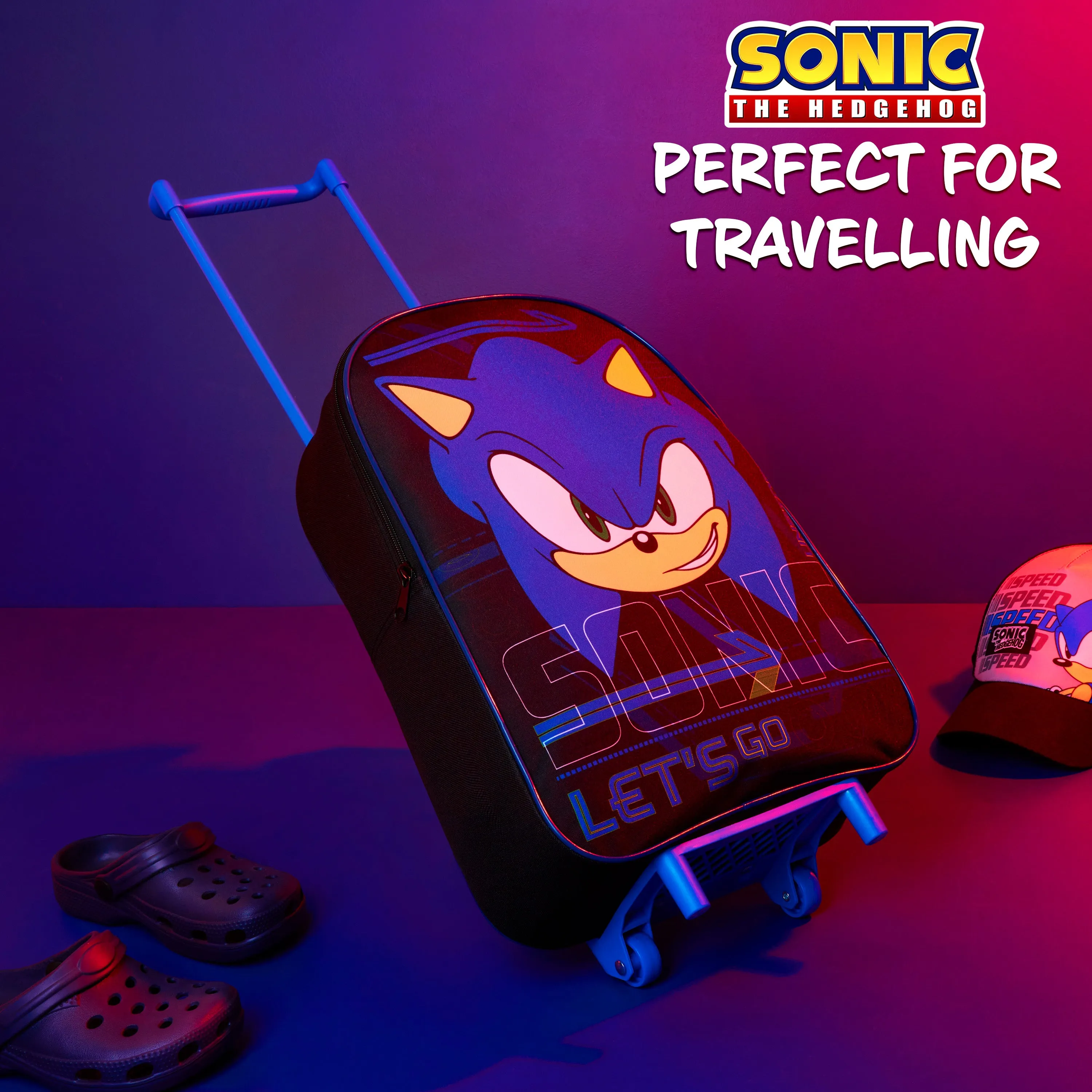 Sonic The Hedgehog Suitcase - Foldable Trolley Bag