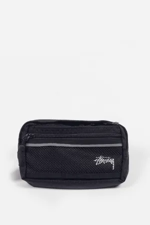 STUSSY DIAMOND RIPSTOP WAIST BAG BLACK