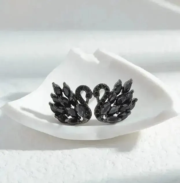 SWAN STUD EARRINGS