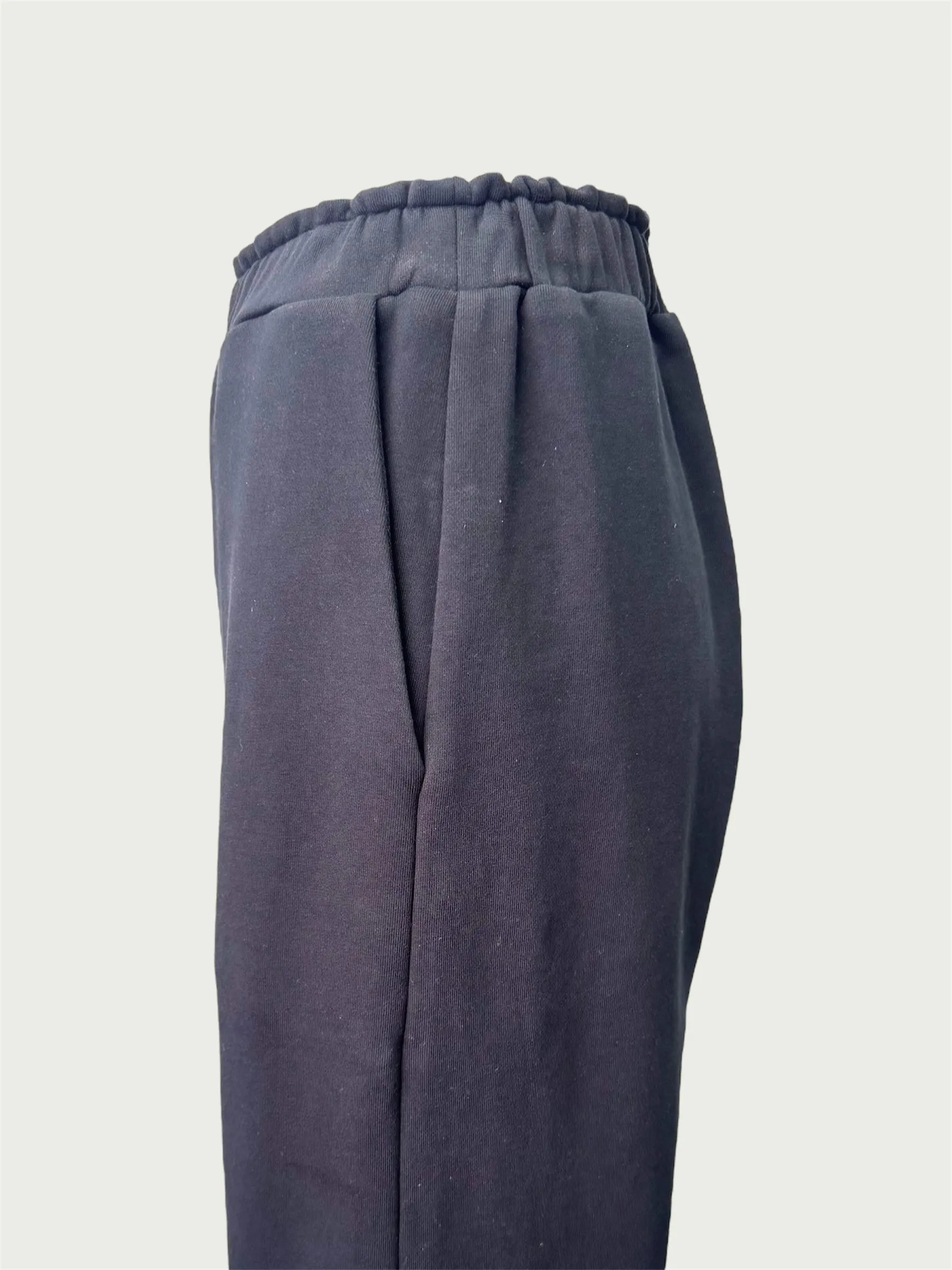 Terry Gathered Wide Leg in Black, medium / OG Price: $228.00