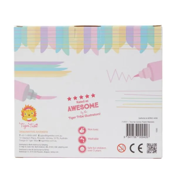 Tiger Tribe TT7-0131 Two Tip Candy Pastel Markers