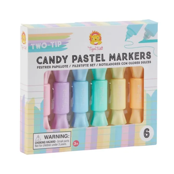 Tiger Tribe TT7-0131 Two Tip Candy Pastel Markers