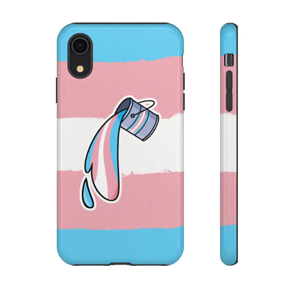 Trans Flag Paint Phone Case for Apple & Samsung