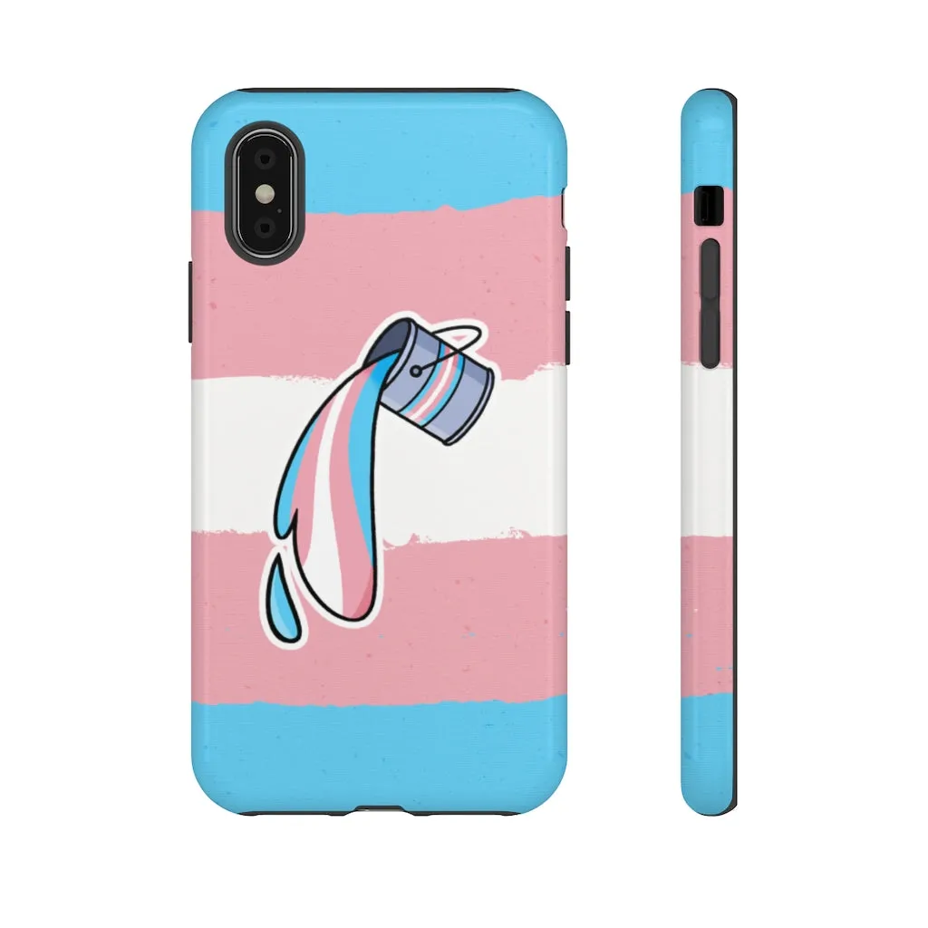 Trans Flag Paint Phone Case for Apple & Samsung