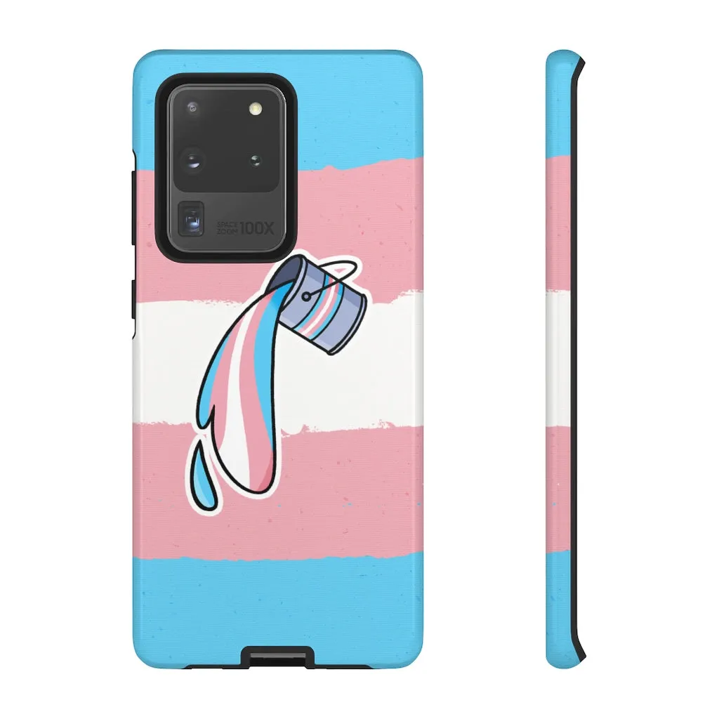 Trans Flag Paint Phone Case for Apple & Samsung