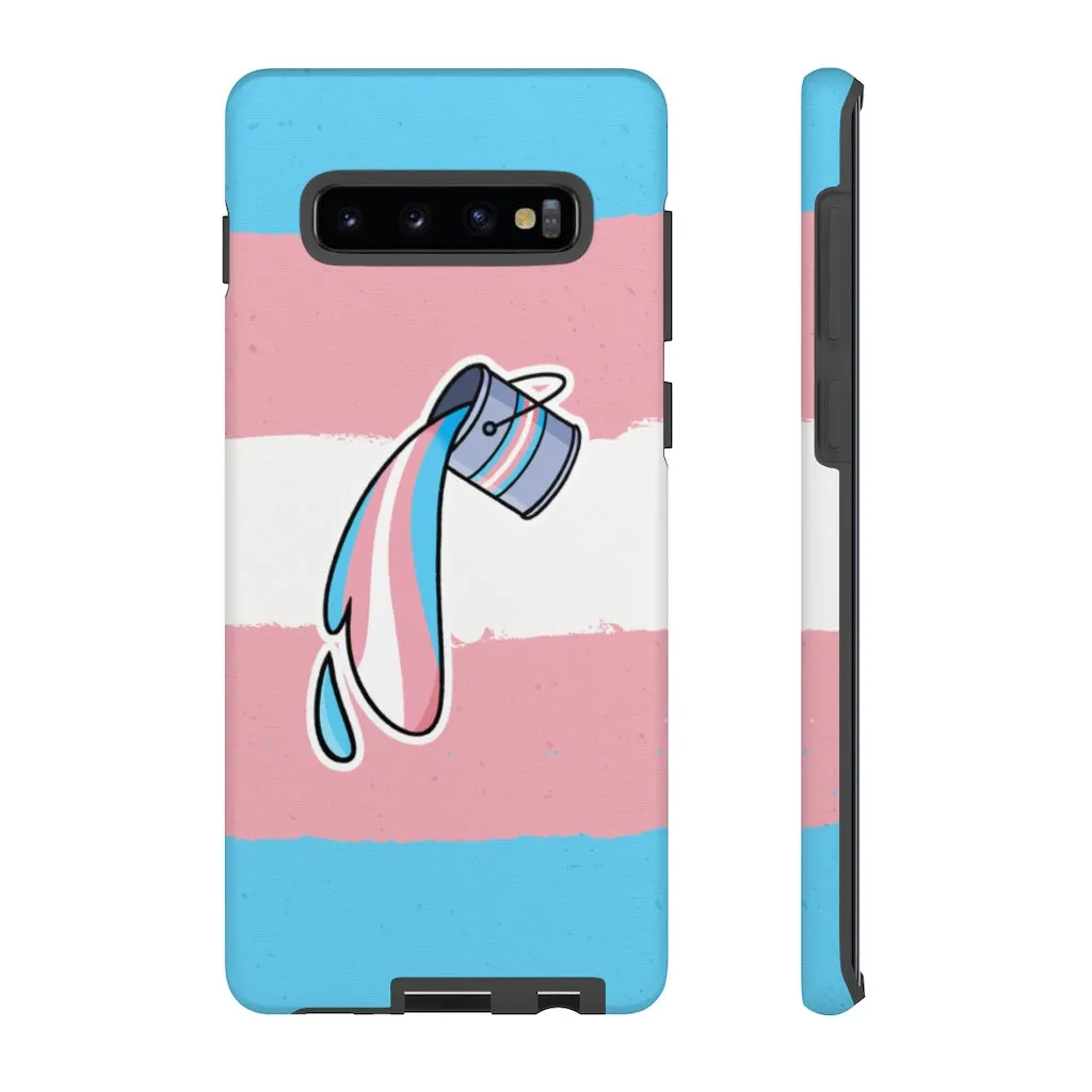 Trans Flag Paint Phone Case for Apple & Samsung