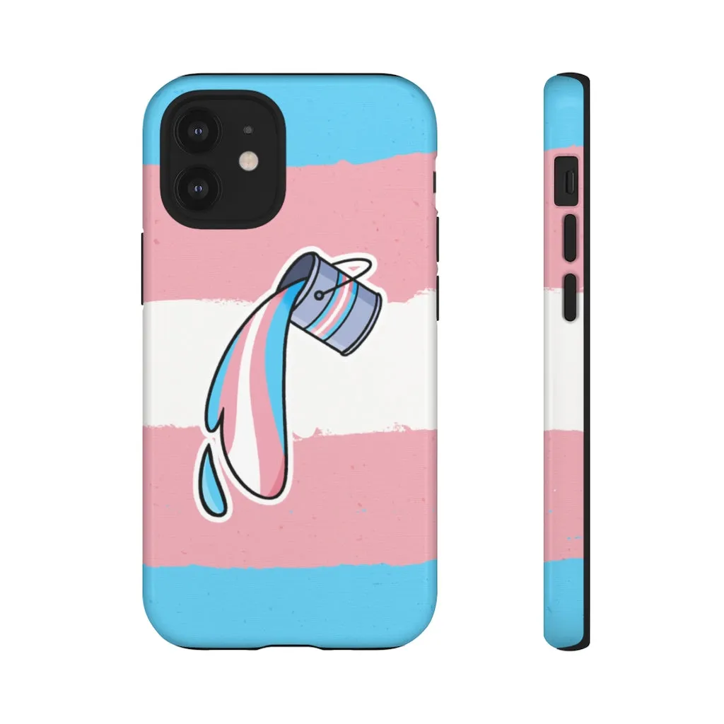 Trans Flag Paint Phone Case for Apple & Samsung